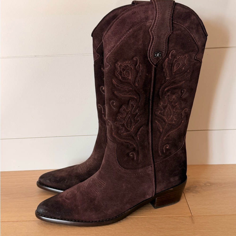 Sam Edelman Rue Western Boot 'Cafe Noir Suede' | US 8.5